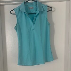 Callaway Turquoise Sleeveless Blouse